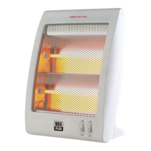 ESTUFA CUARZO 2 BARRAS PIE 400/800W BOX PLUS