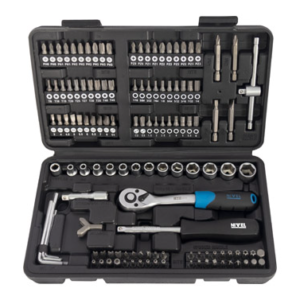 MALETIN VASOS/PUNTAS 1/4 130 PIEZAS NIVEL