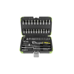 MALETIN VASOS/PUNTAS 1/4 46PZAS NIVEL