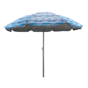 PARASOL PLAYA ALUM 180CM UPF50+ HOJAS AZUL