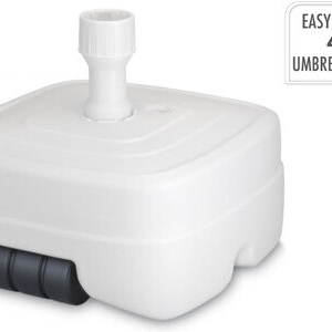 PIE PARASOL RESINA C/RUEDAS 48X48X24CM BLANCO