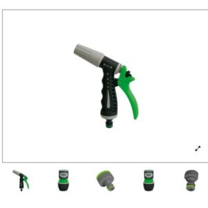PISTOLA RIEGO REGULABRE + 4 CONECTORES 15MM NATUUR