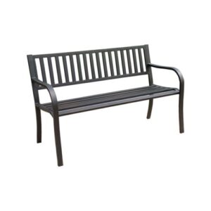 BANCO JARDIN METALICO NEGRO 127X60X80CM
