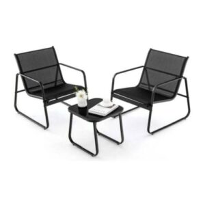 SILLON ACERO TEXTILENE (2UDS) + MESITA PALERMO