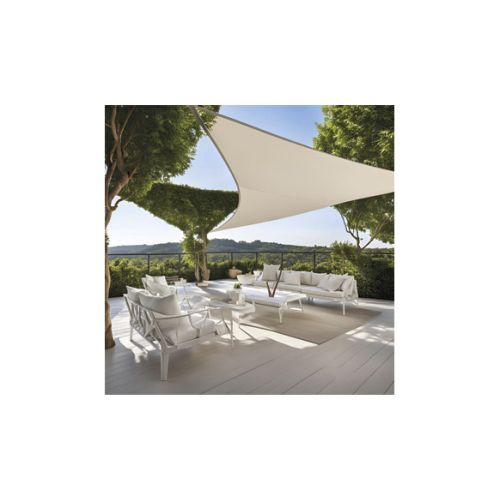 TOLDO VELA TRIANG 185GR 3.6X3.6X3.6M BLANCO NATUUR