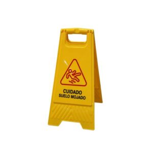 SEÑAL PANEL PVC PRECUACION SUELO MOJADO 61X30 CM