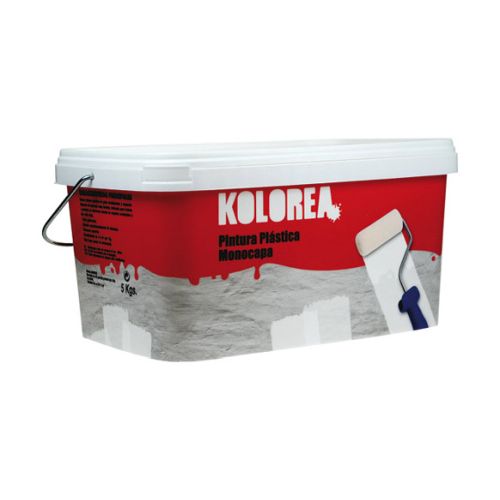 PINTURA PLASTICA MONOCAPA MATE BLANCA 5KG KOLOREA
